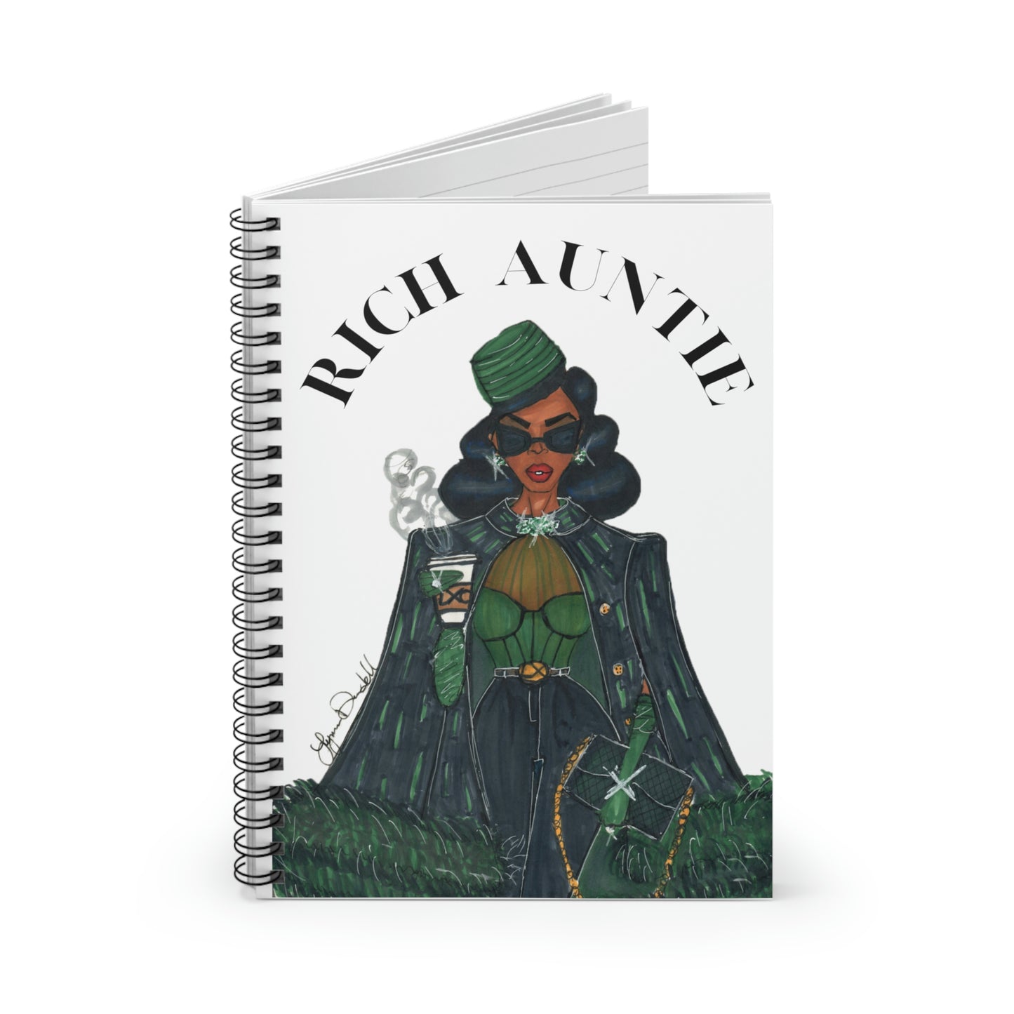 Rich Auntie Spiral Notebook - Ruled Line