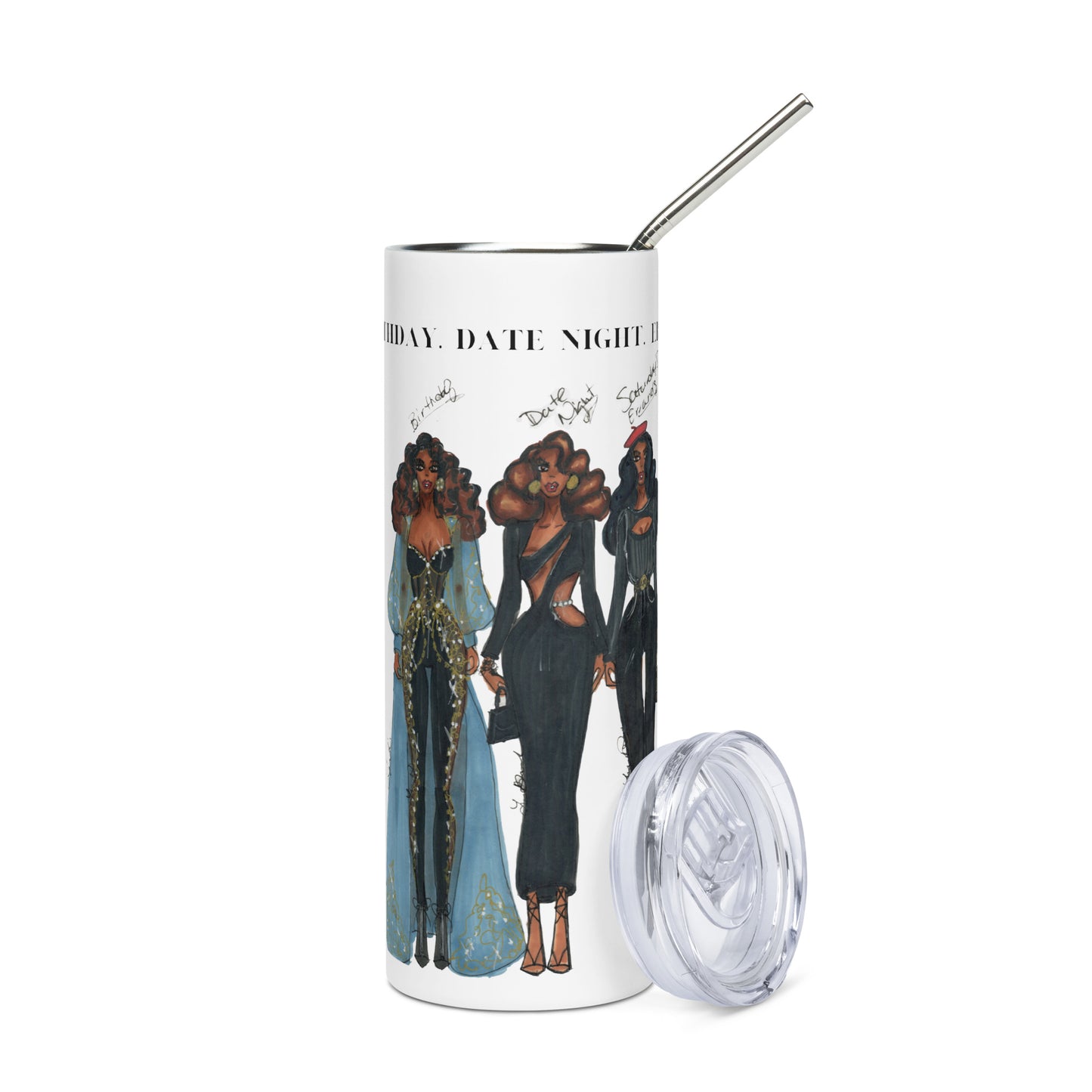 Birthday Date Night Errands Stainless steel tumbler