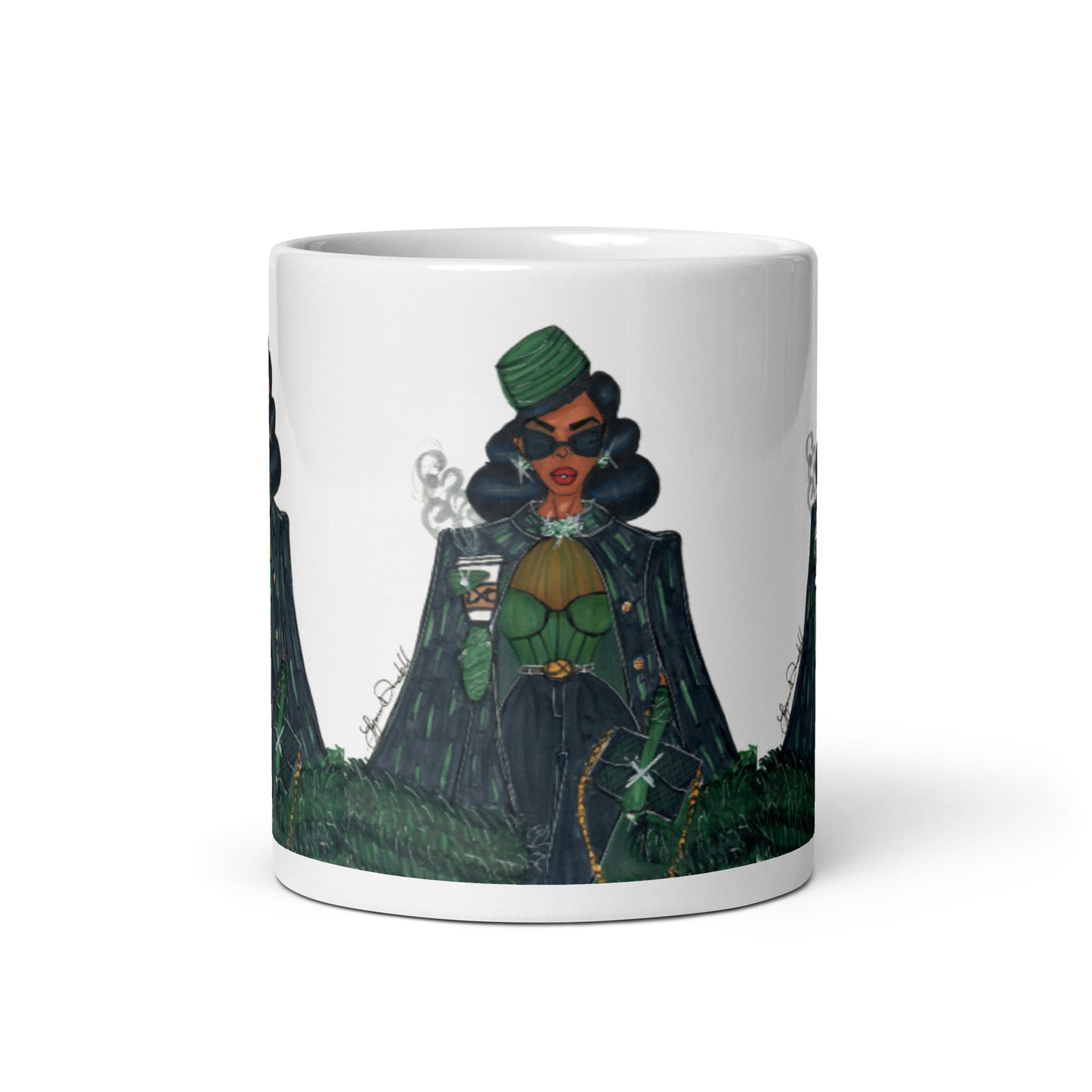 Rich Auntie White glossy mug