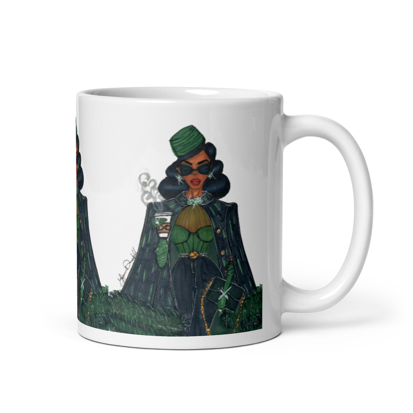 Rich Auntie White glossy mug