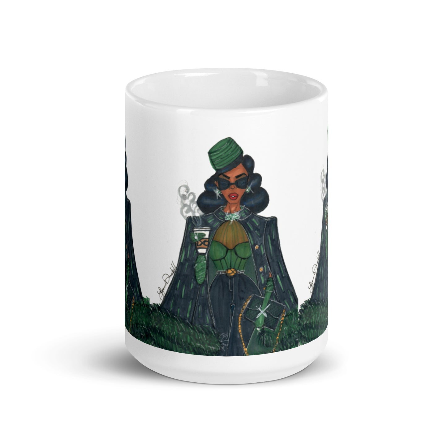 Rich Auntie White glossy mug