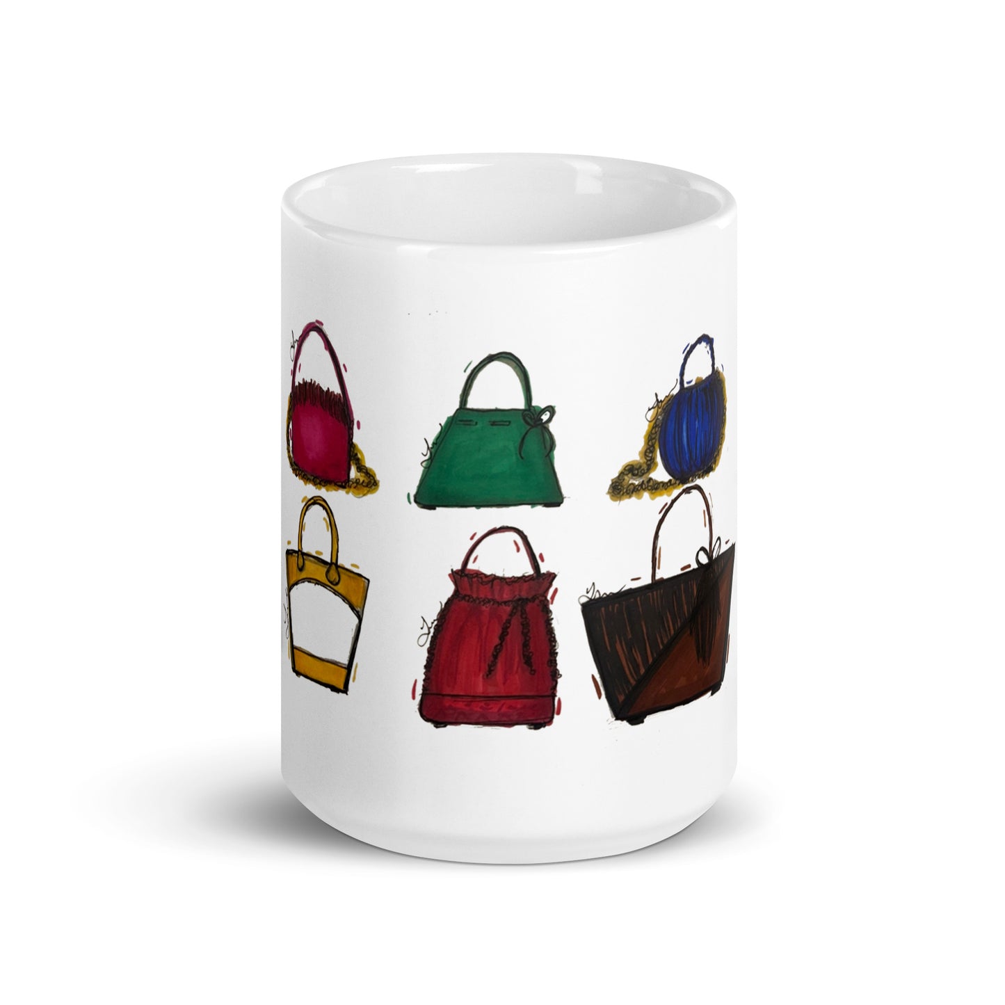 Bags, Bags, Bags, White glossy mug